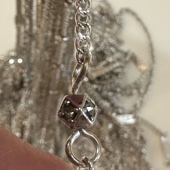 CHLOE & ISABEL 16 Strand Silver Tone Layered Necklace with Rhinestone Accents - Picture 8 of 10